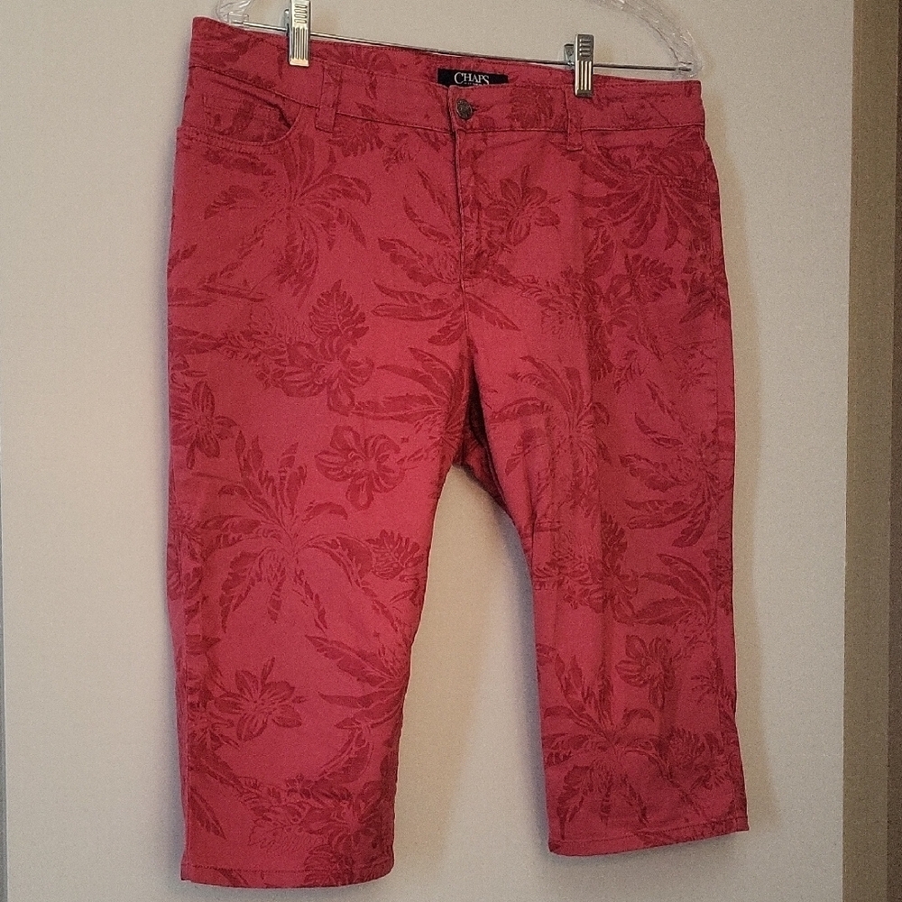 Chaps Pink Floral Bermuda Shorts